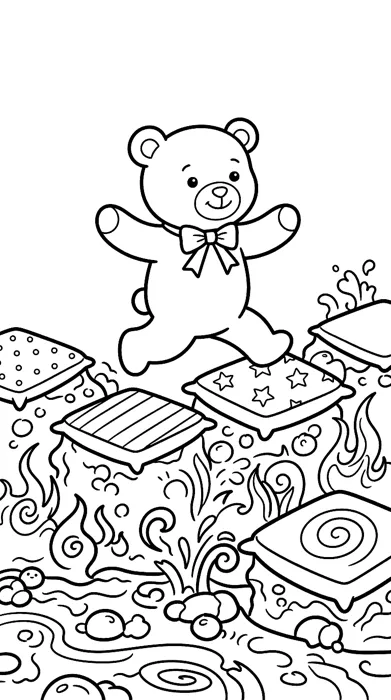 Floor Is Lava coloring page