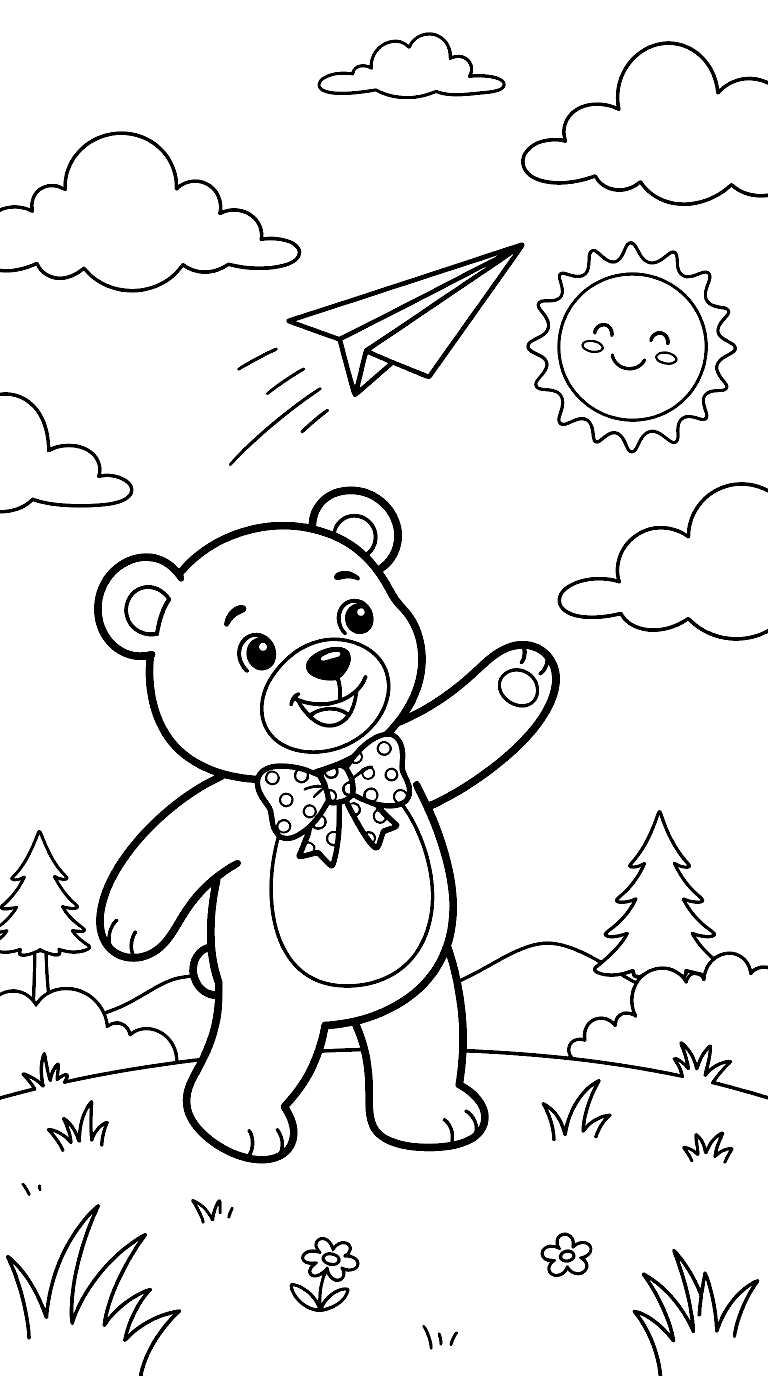 Paper Airplane coloring page