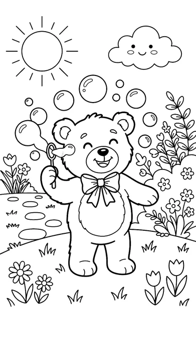 Bubble Time coloring page