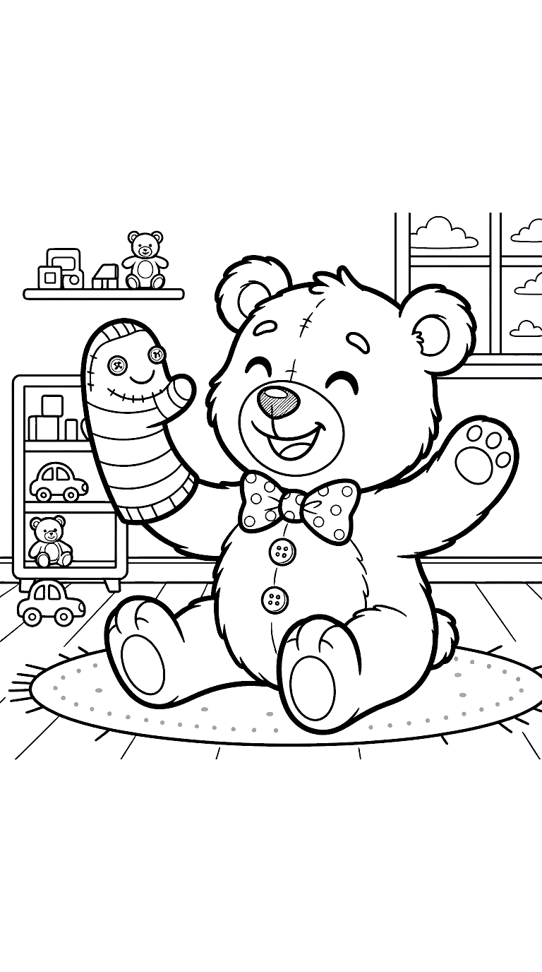 Sock Puppet Pal coloring page