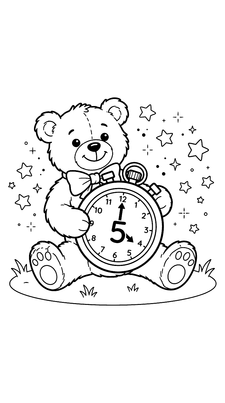 Five Minute Timer coloring page