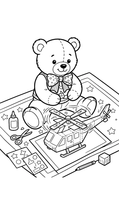 Paper Helicopter coloring page