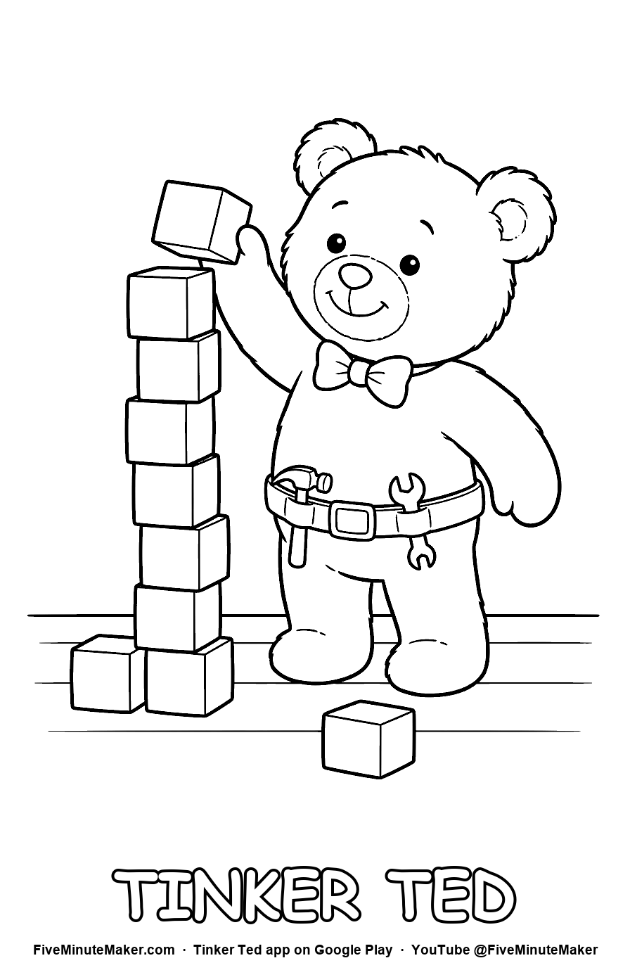 Block Tower coloring page