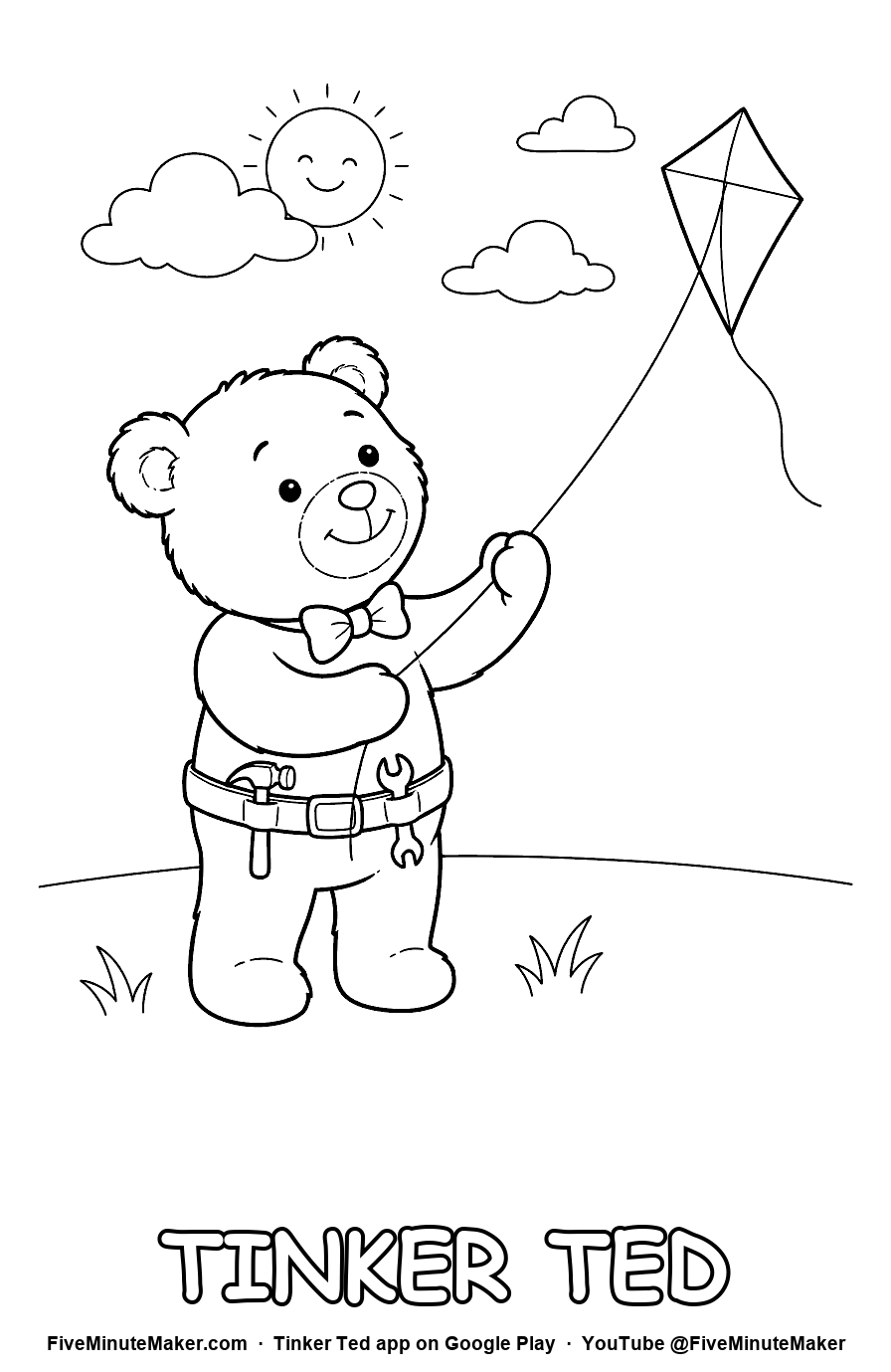 Kite Day coloring page