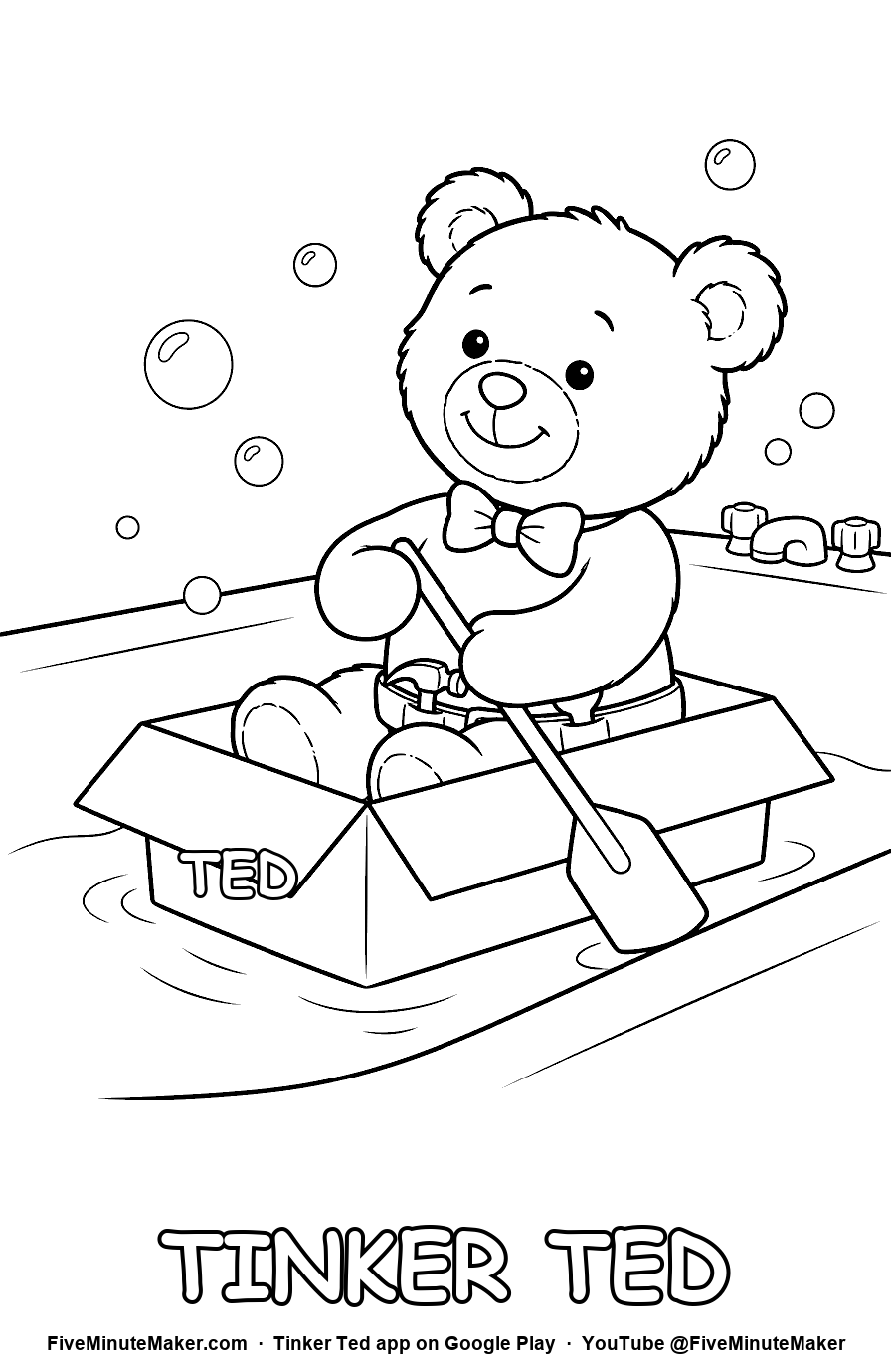 Box Boat coloring page