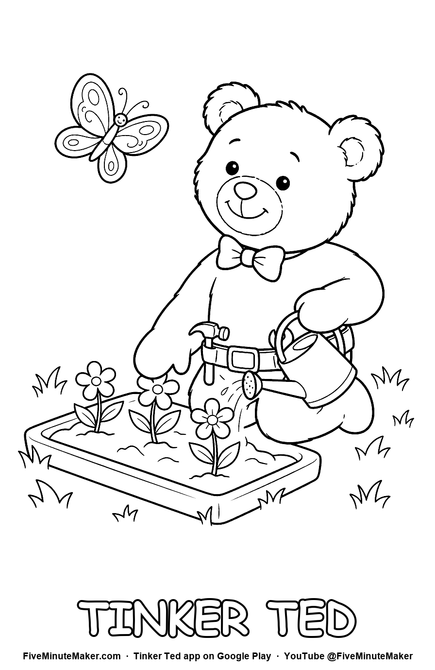 Garden Helper coloring page