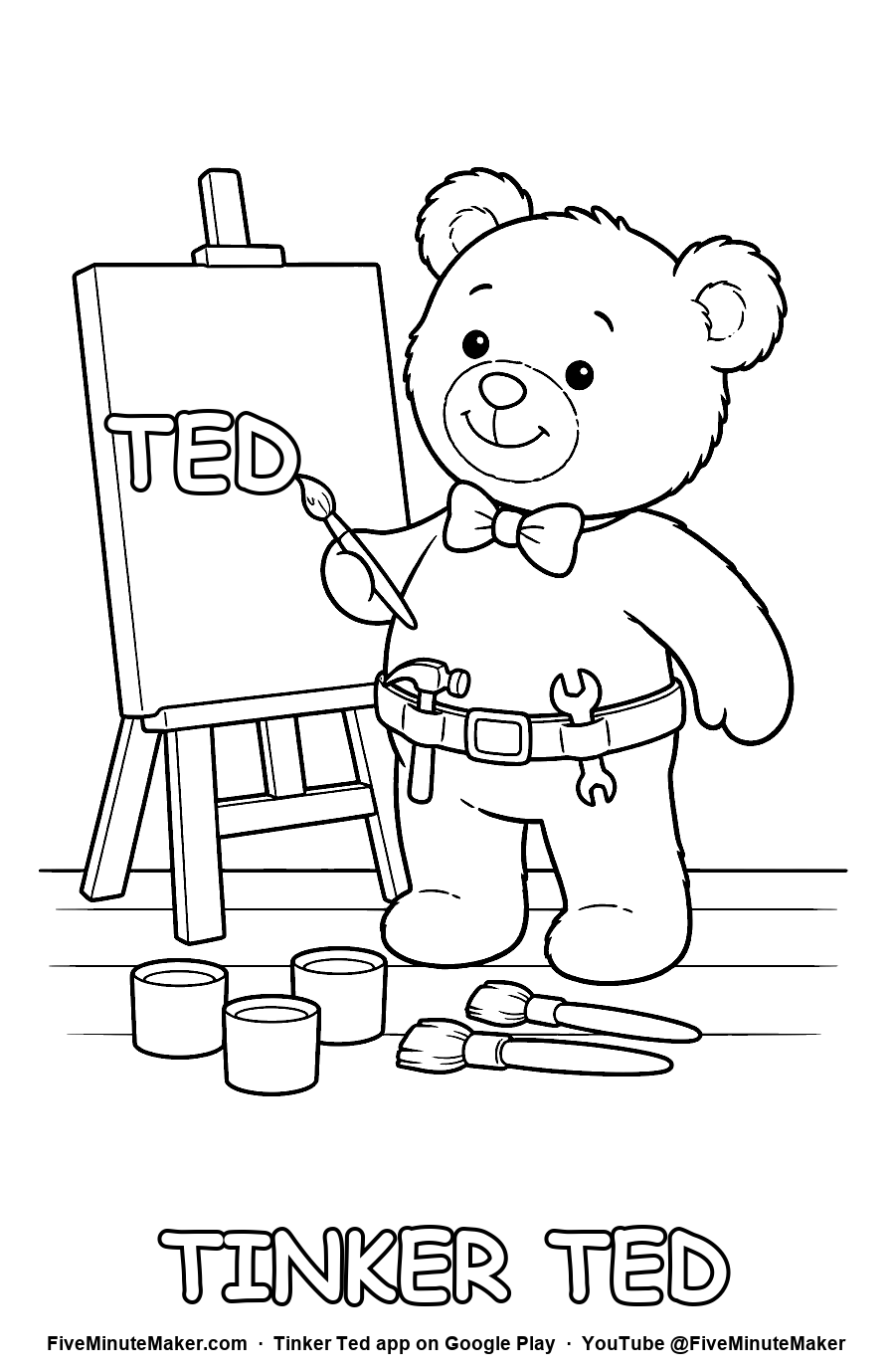 Little Painter coloring page