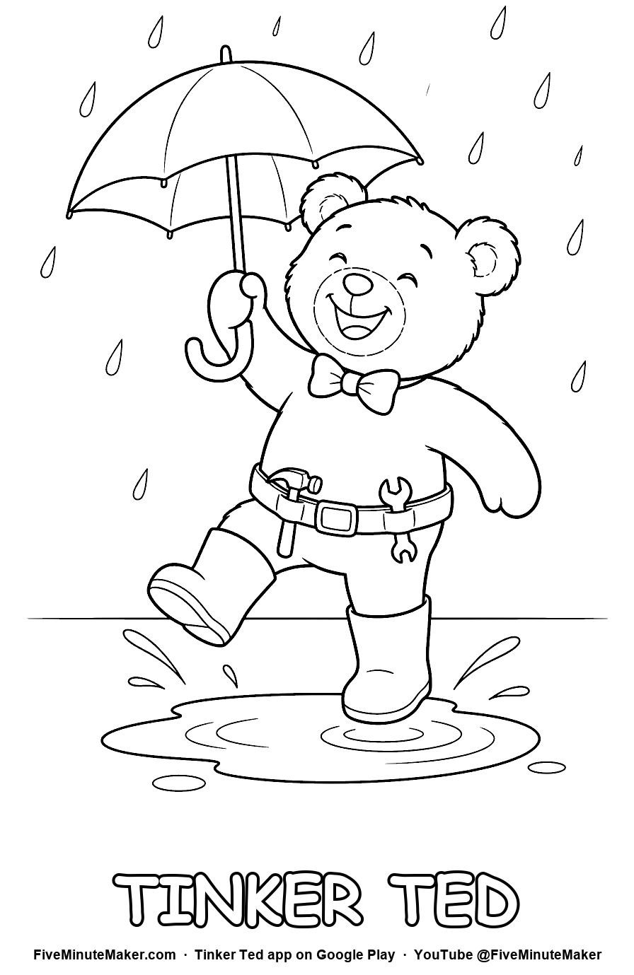 Rainy Day coloring page