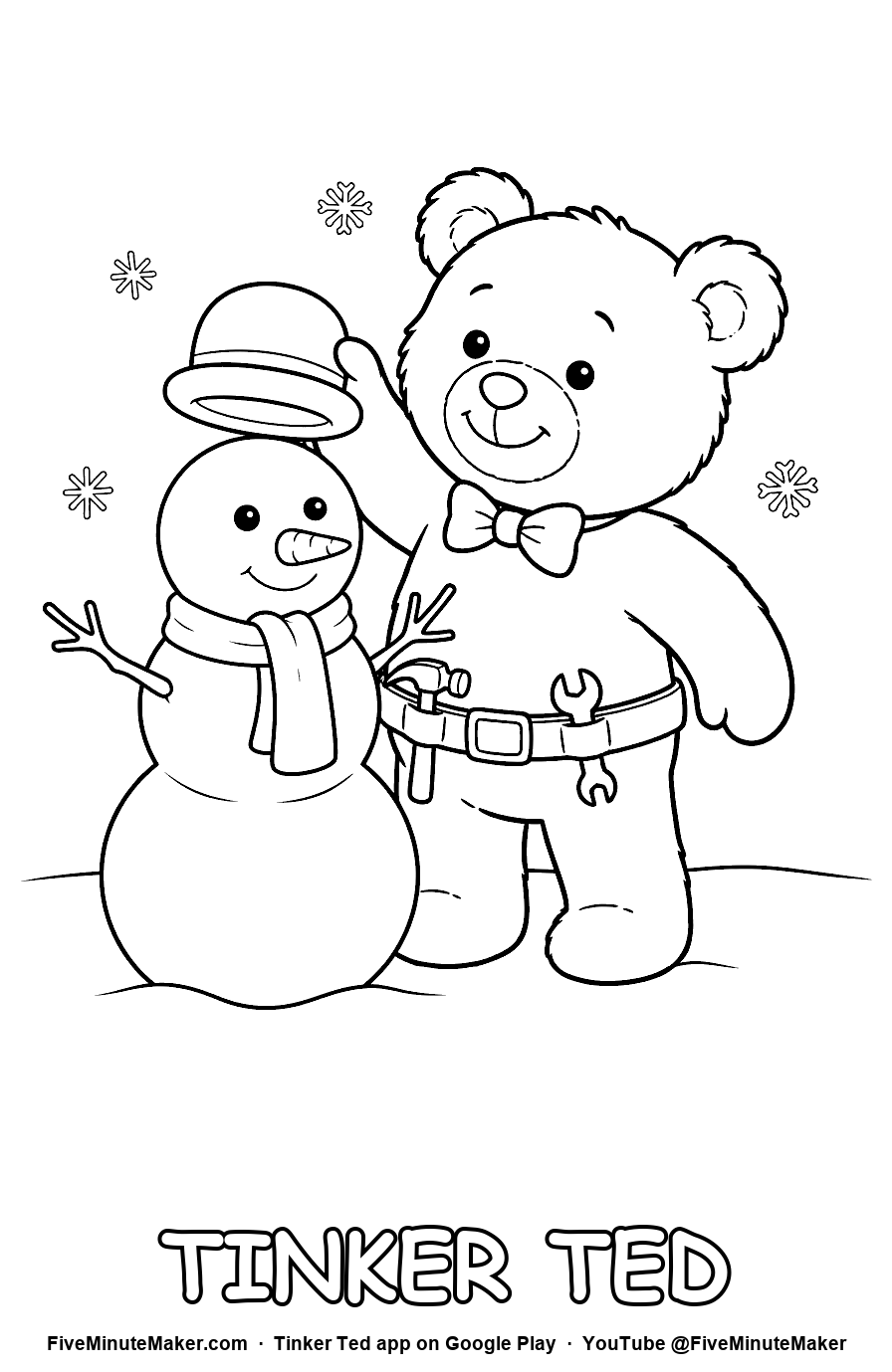 Snow Friend coloring page
