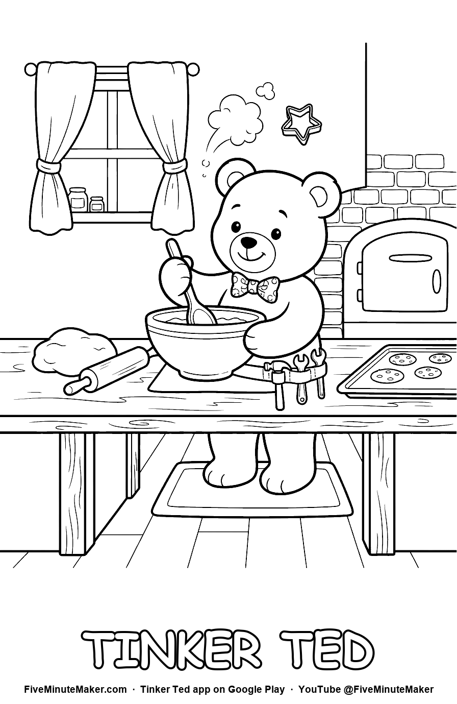 Cookie Baker coloring page