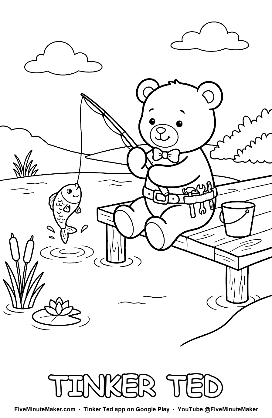 Gone Fishing coloring page