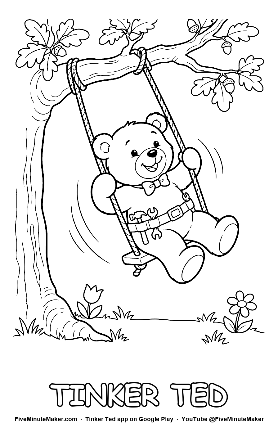 Tree Swing coloring page