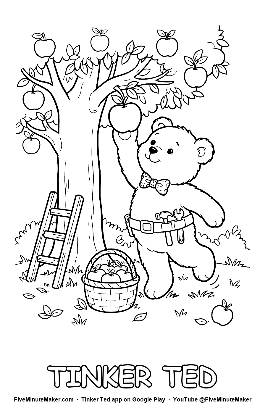 Apple Picking coloring page