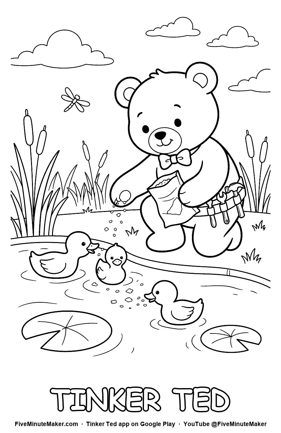 Duck Pond coloring page