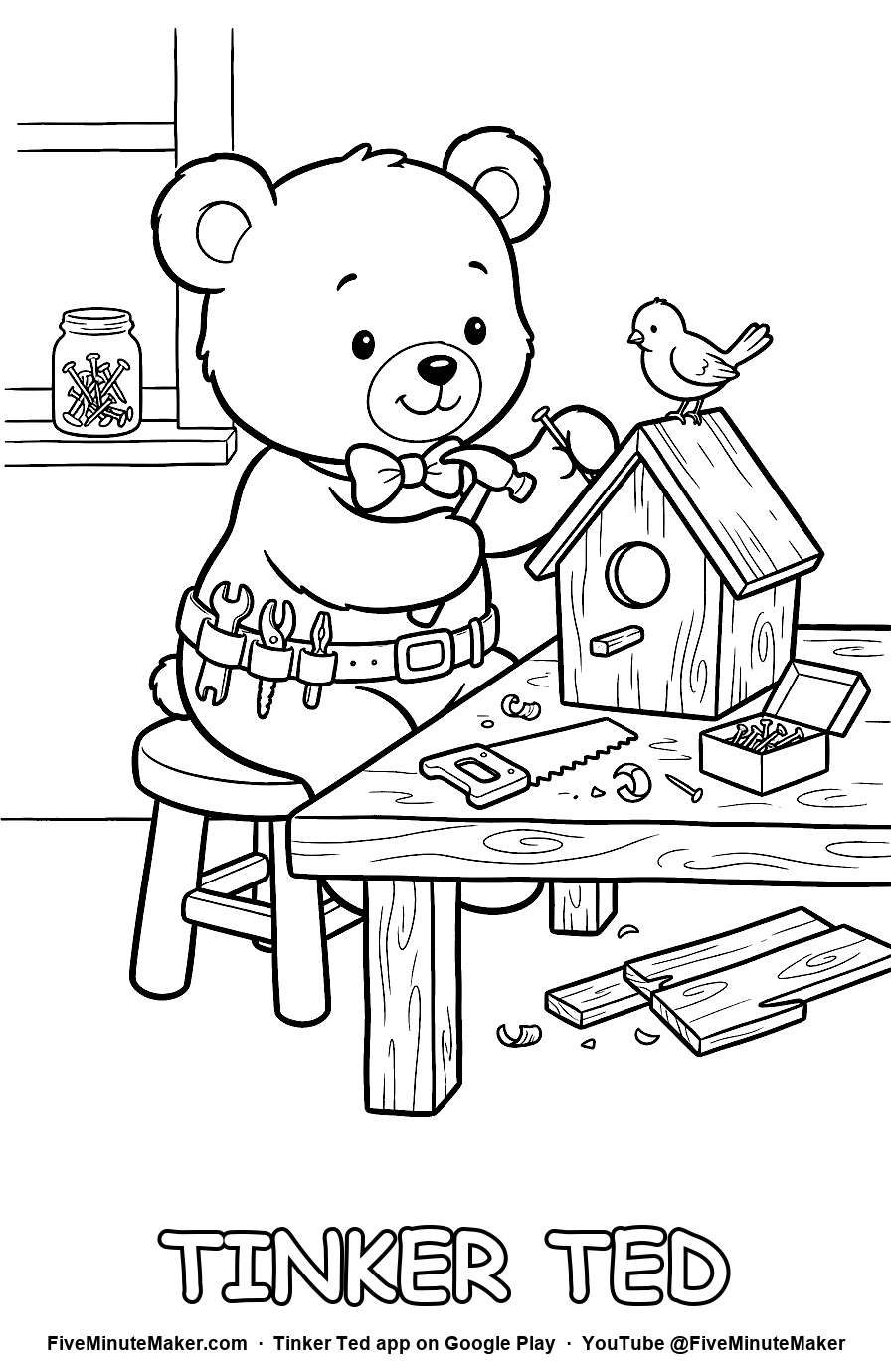 Birdhouse Builder coloring page
