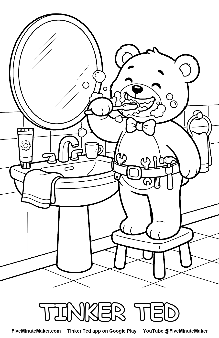 Brush Your Teeth coloring page