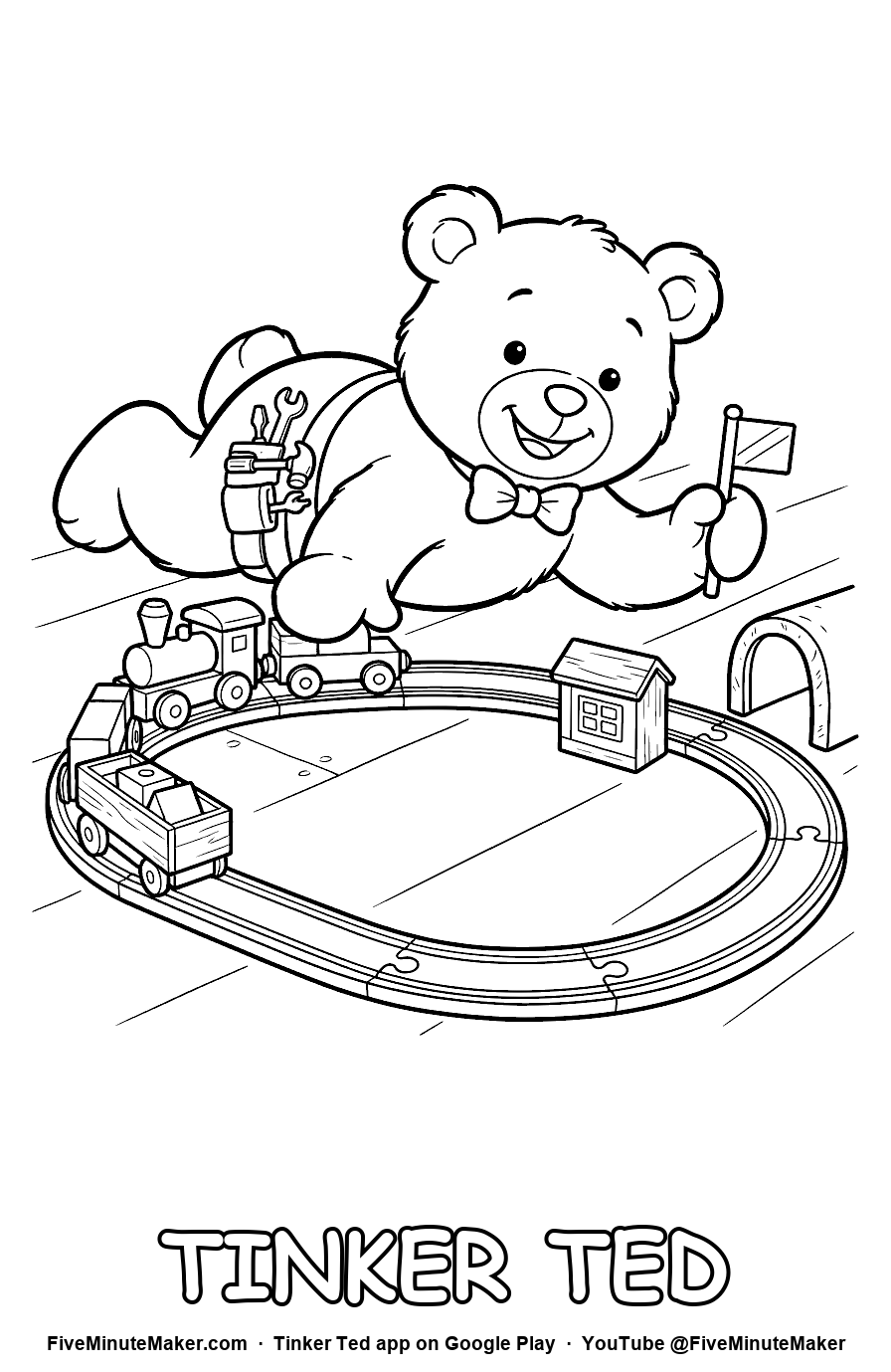 Train Track coloring page