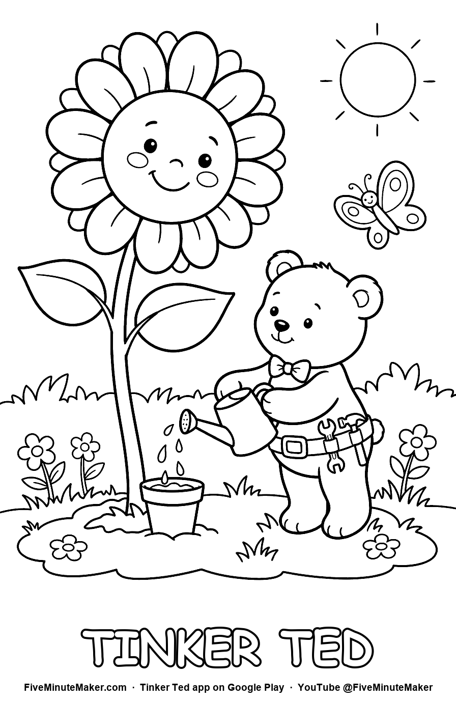 Giant Sunflower coloring page
