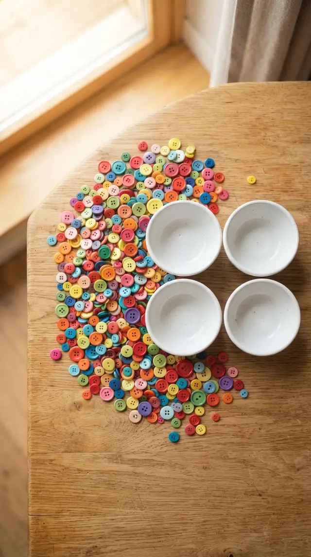 Supplies for Button Sorting Race