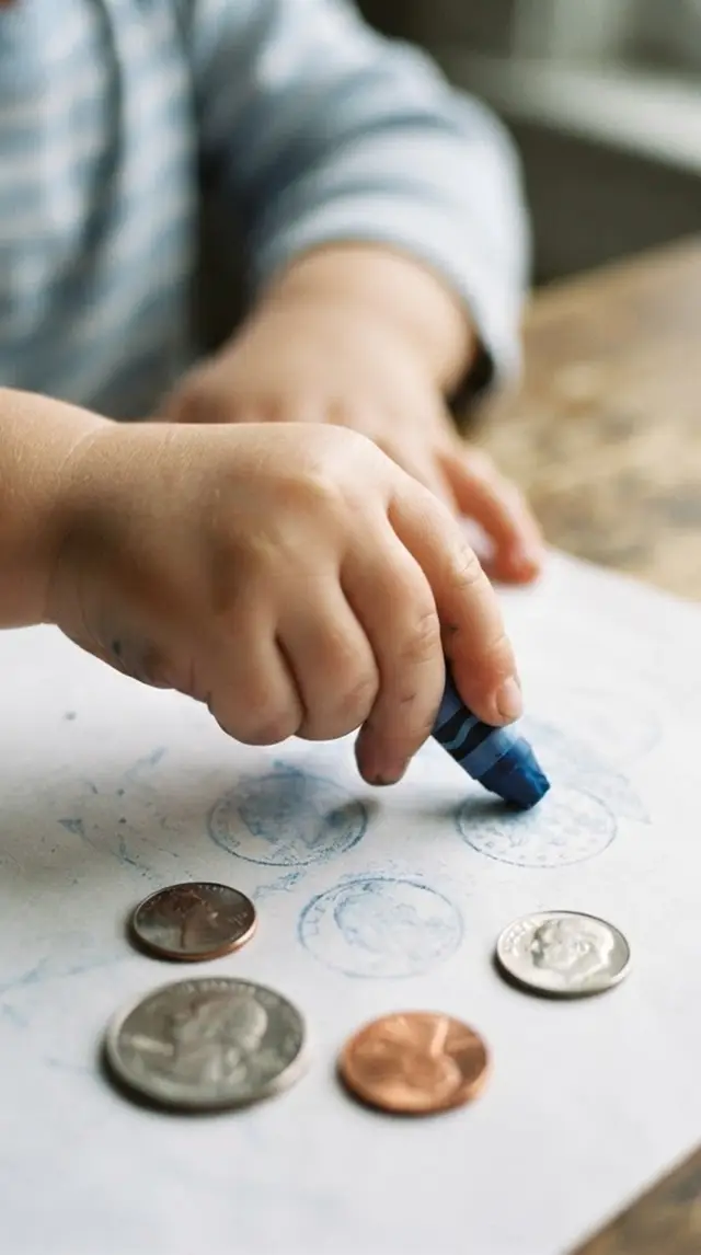 Coin Rubbing Art step 3
