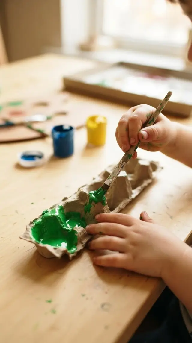 Egg Carton Caterpillar step 1