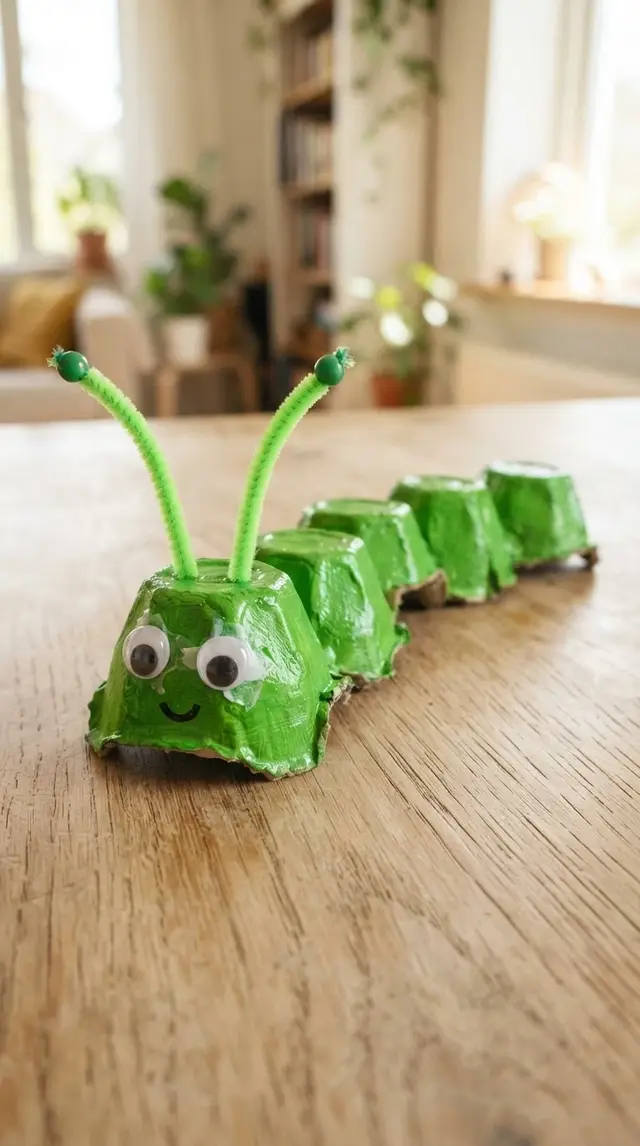 Egg Carton Caterpillar step 2