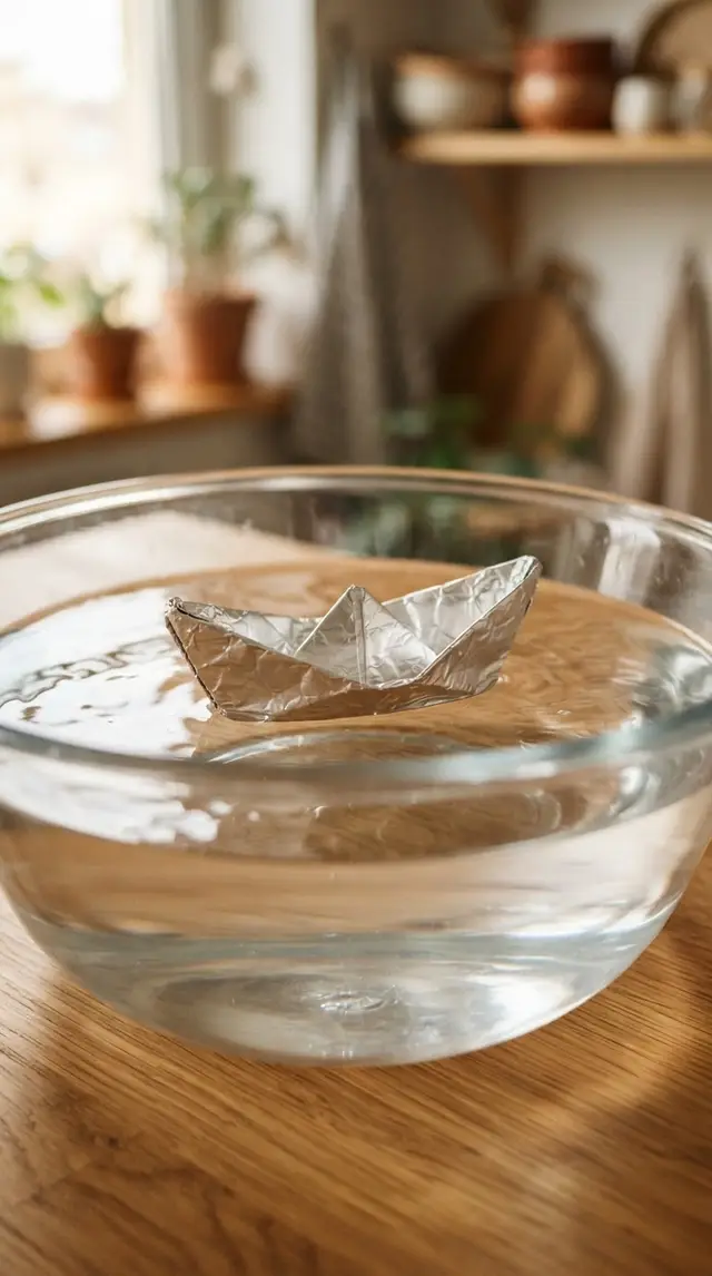 Foil Boat Coin Challenge step 2