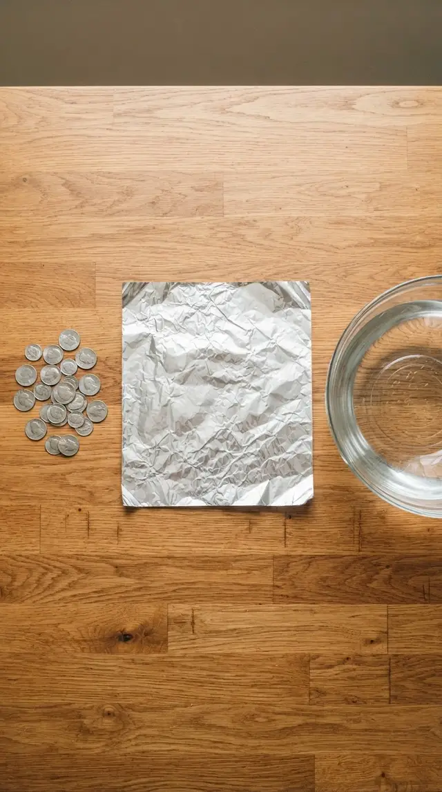 Supplies for Foil Boat Coin Challenge