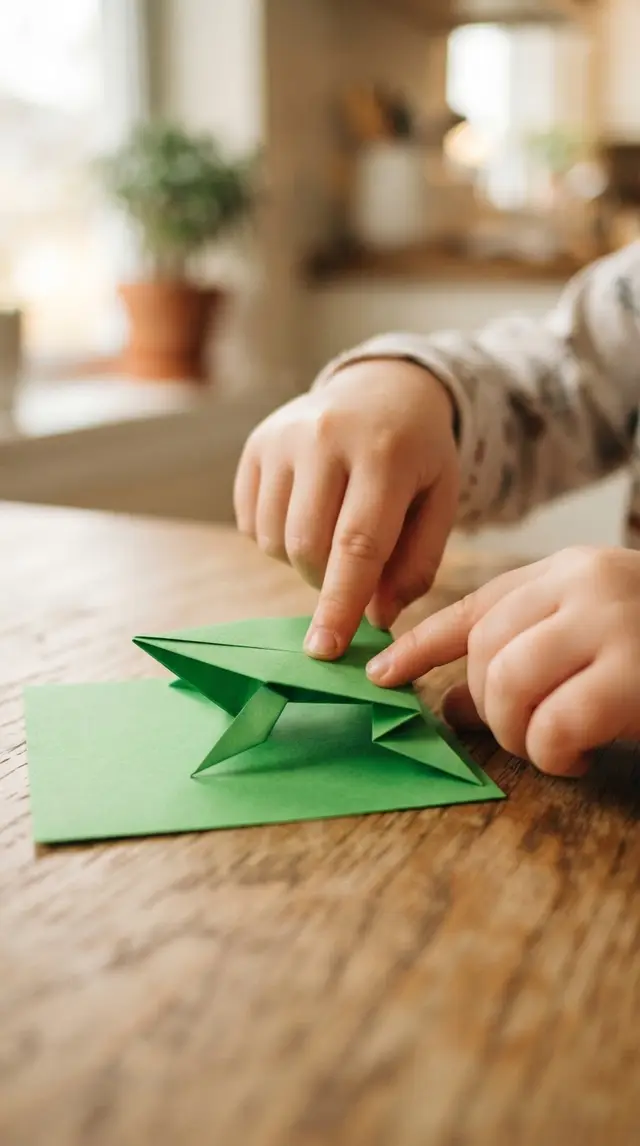 Jumping Origami Frog step 2
