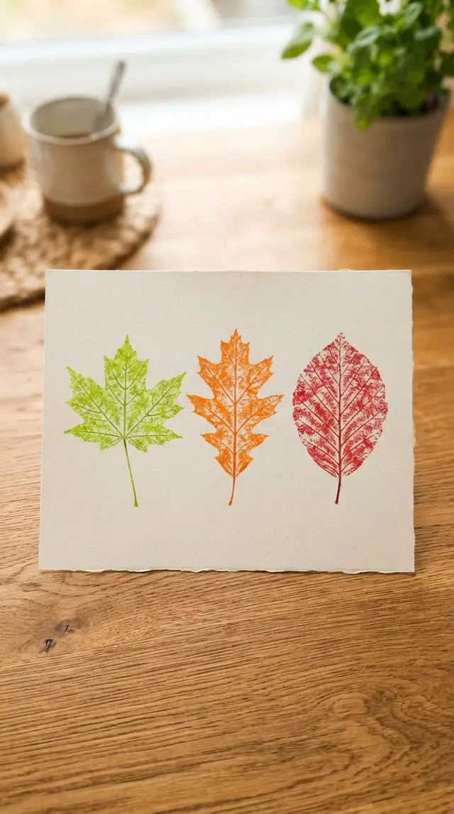 Leaf Rubbing Art kids challenge