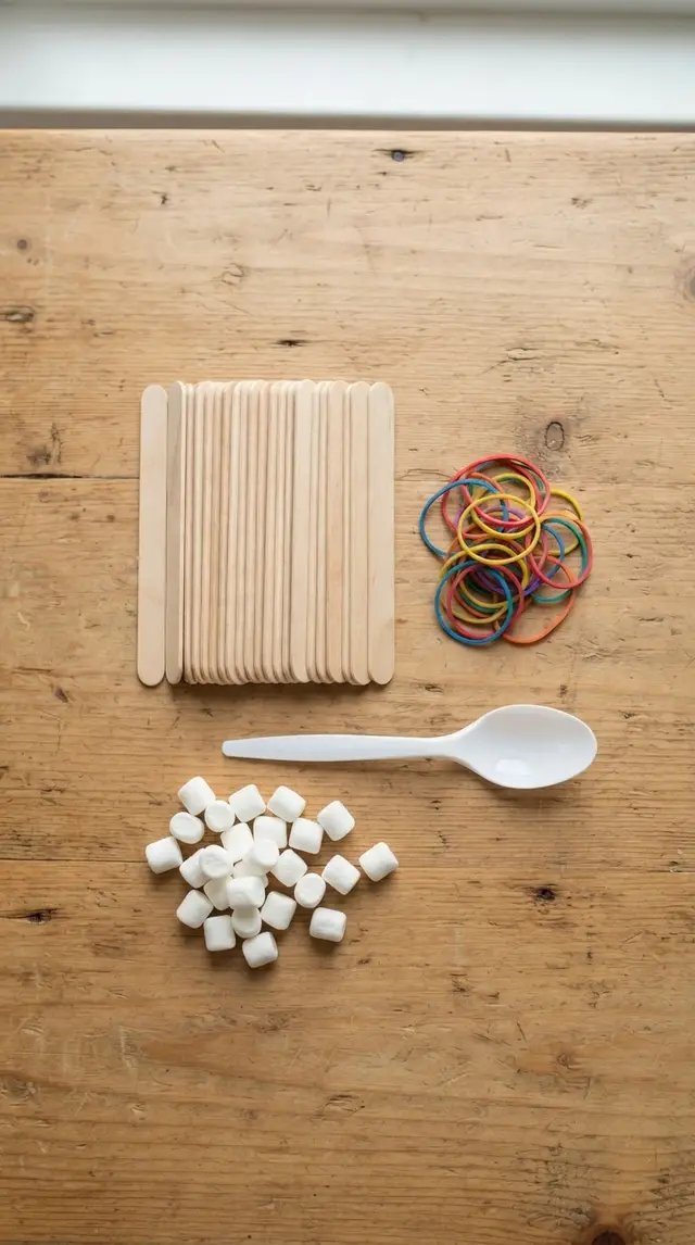 Supplies for Marshmallow Catapult