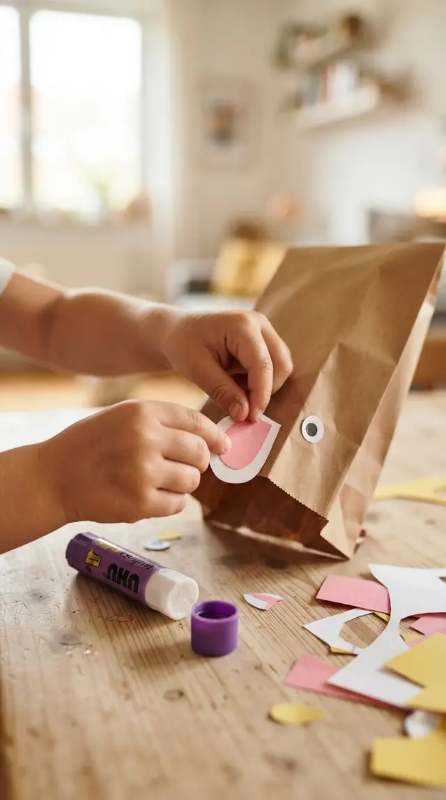 Paper Bag Puppet step 1