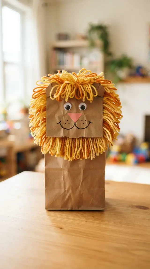 Paper Bag Puppet step 2