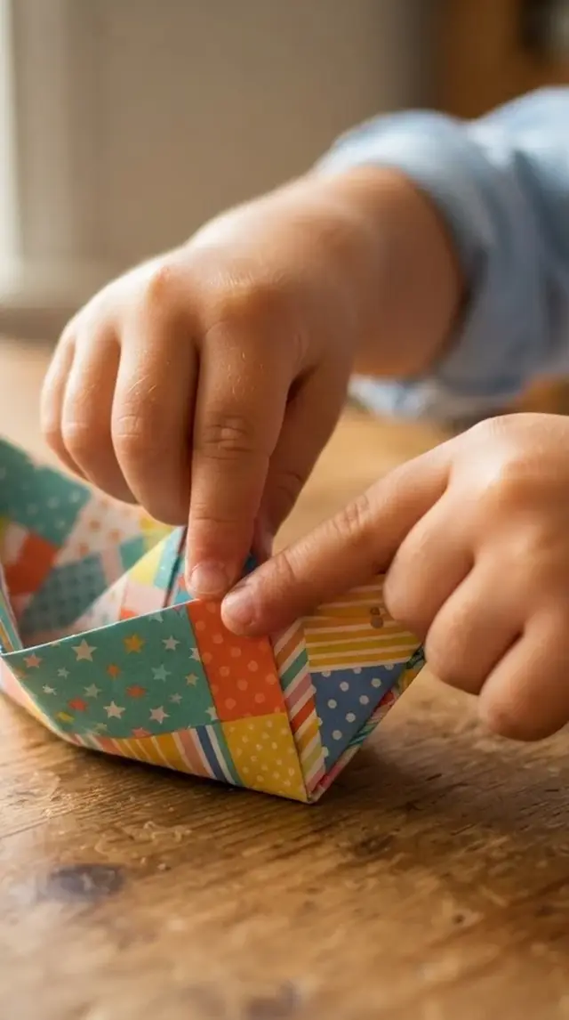 Paper Boat Float step 1