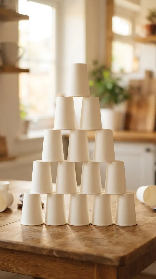 Paper Cup Tower step 3