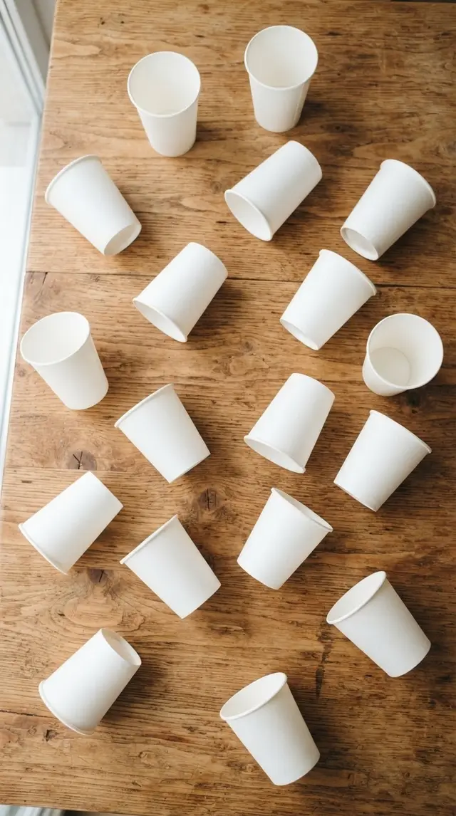 Supplies for Paper Cup Tower