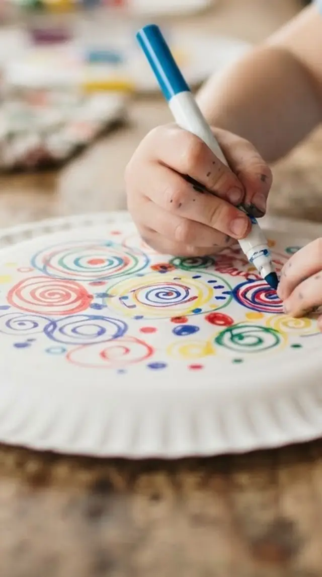 Paper Plate Frisbee step 2