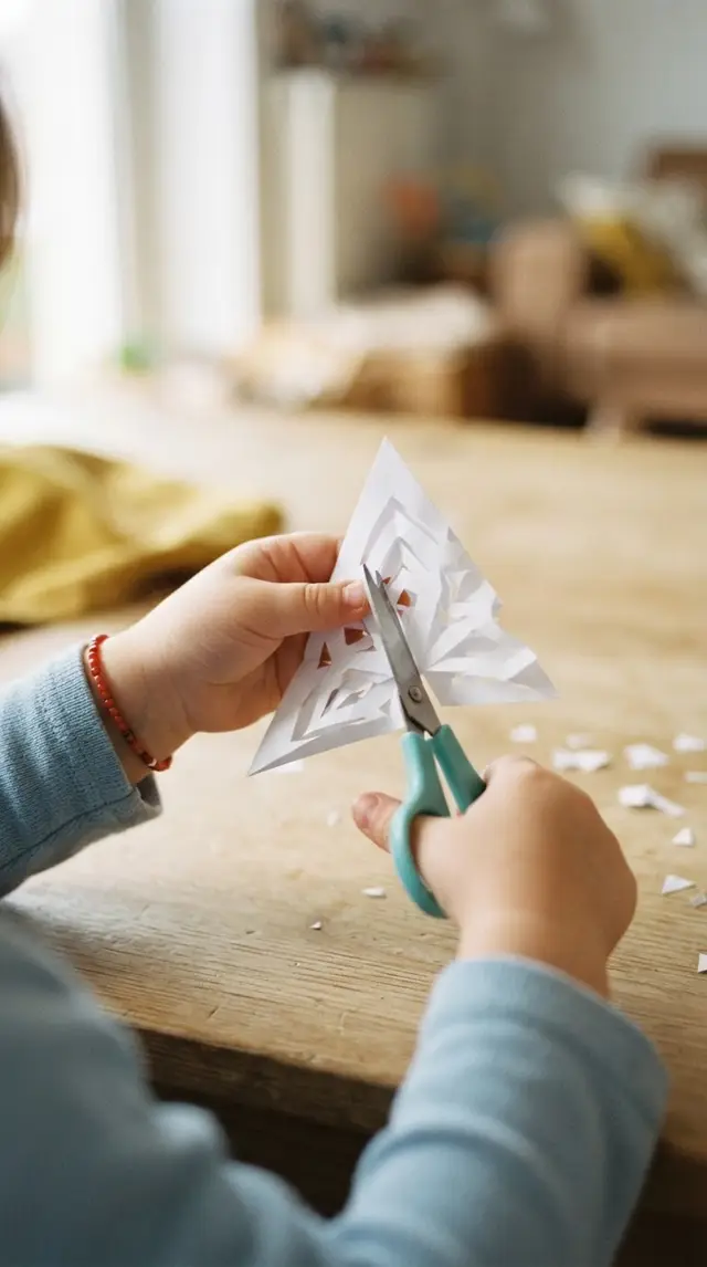 Paper Snowflakes step 1