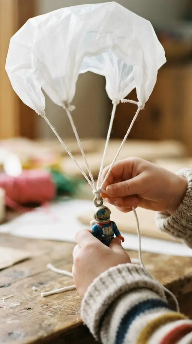 Plastic Bag Parachute step 2