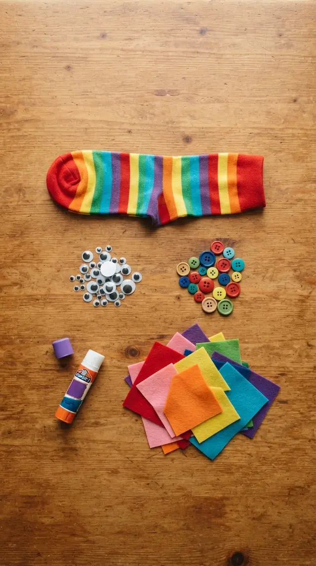 Supplies for Sock Puppet With a Personality