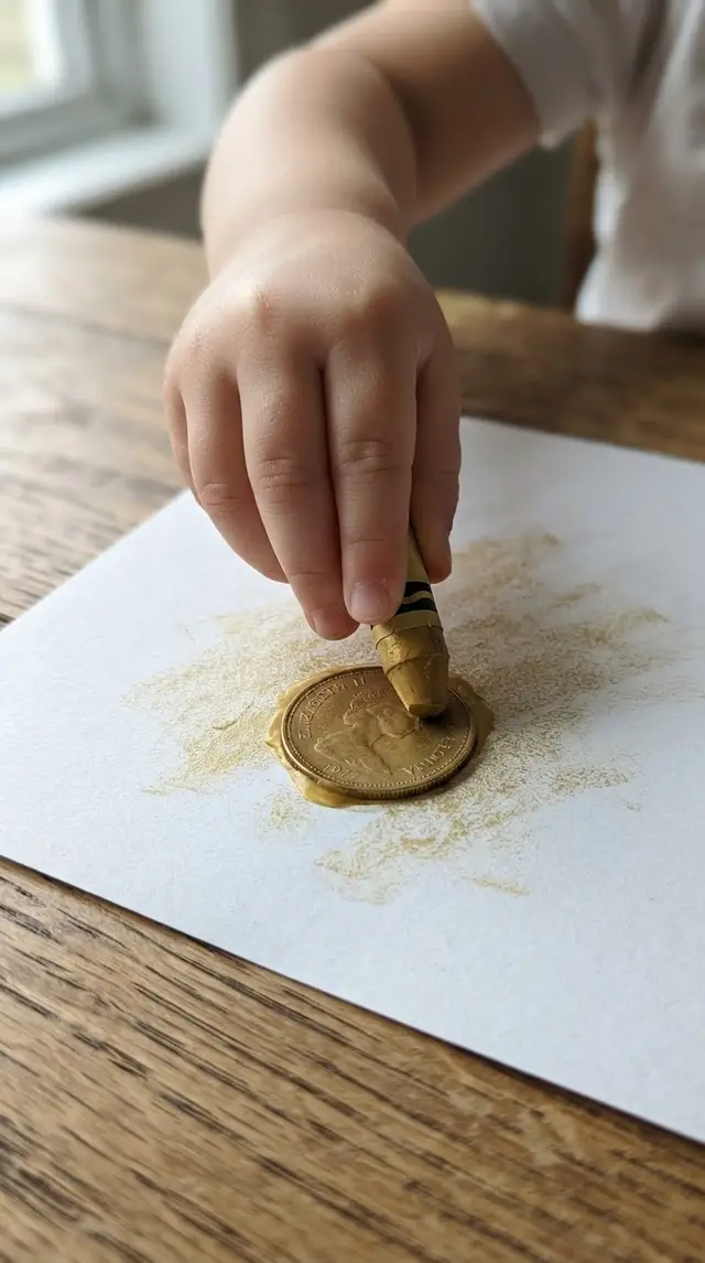 Coin Rubbing Treasure Map step 1