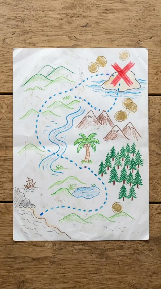 Coin Rubbing Treasure Map step 3