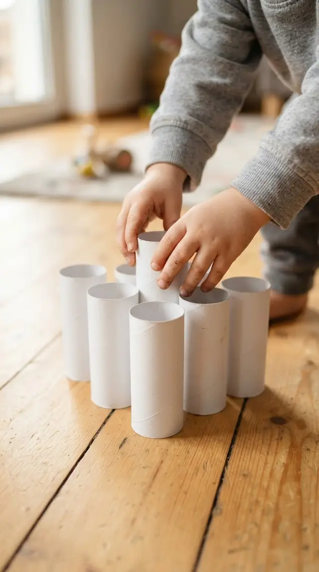 Cardboard Tube Bowling step 1