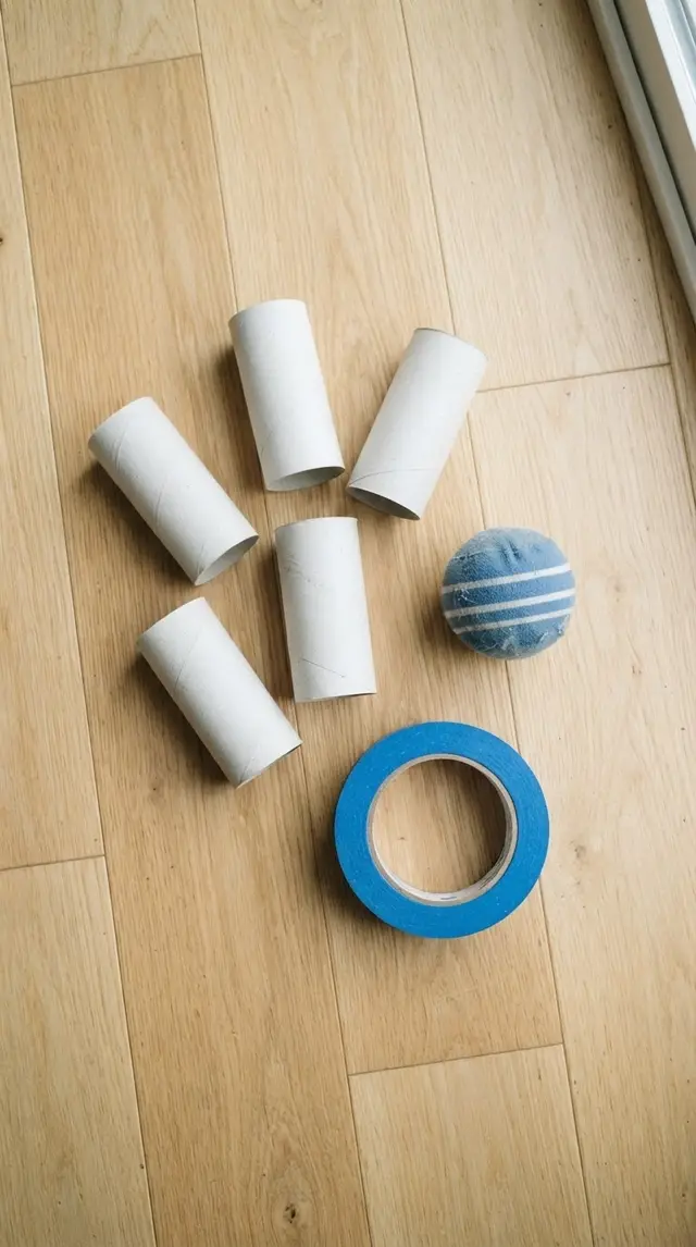 Supplies for Cardboard Tube Bowling