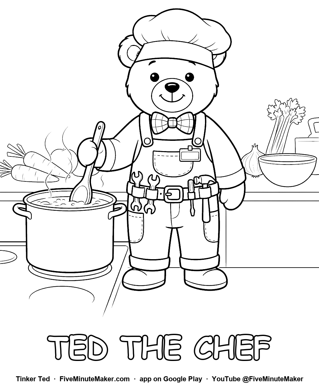 Tinker Ted the Chef coloring page