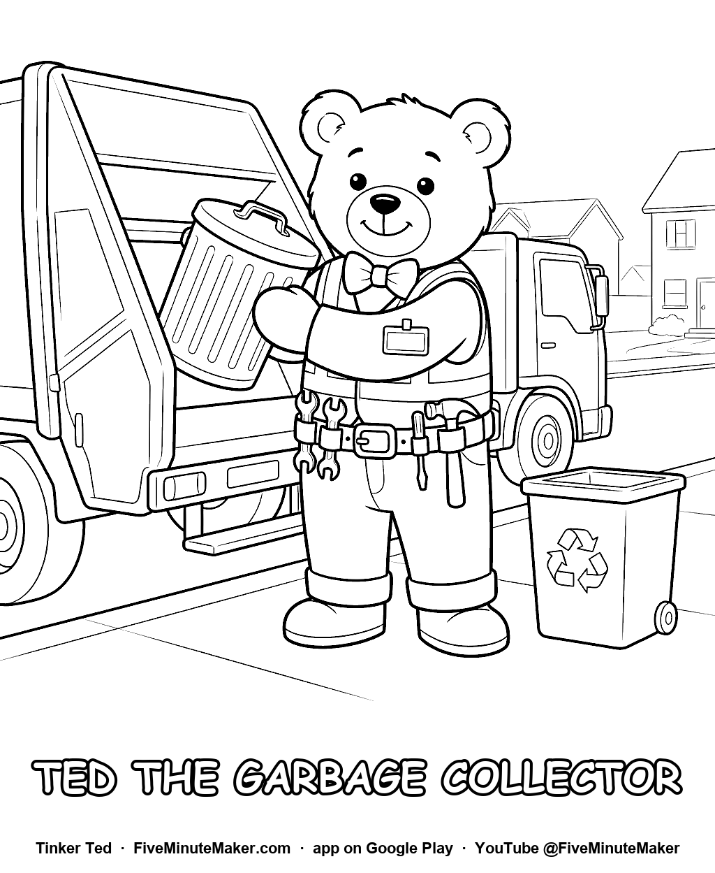Tinker Ted the Garbage Collector coloring page
