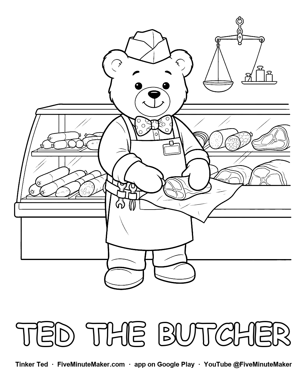 Tinker Ted the Butcher coloring page