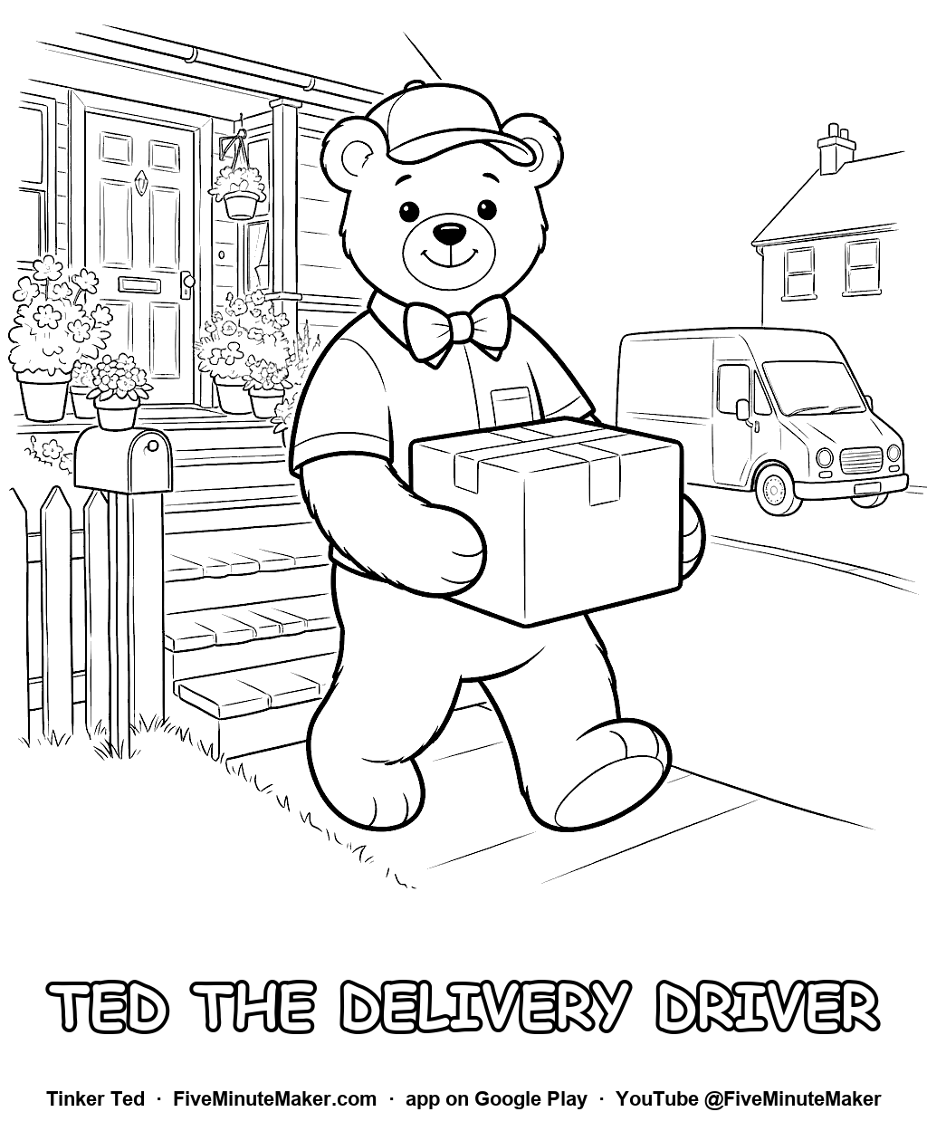 Tinker Ted the Delivery Driver coloring page