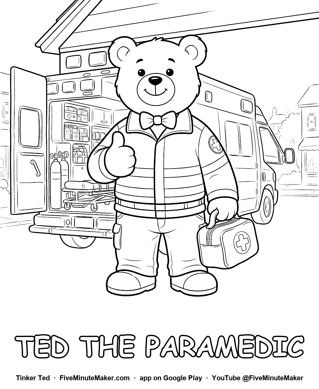 Tinker Ted the Paramedic coloring page