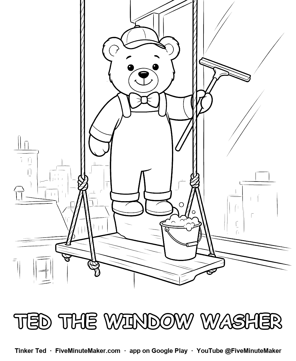 Tinker Ted the Window Washer coloring page